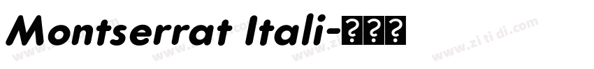 Montserrat Itali字体转换